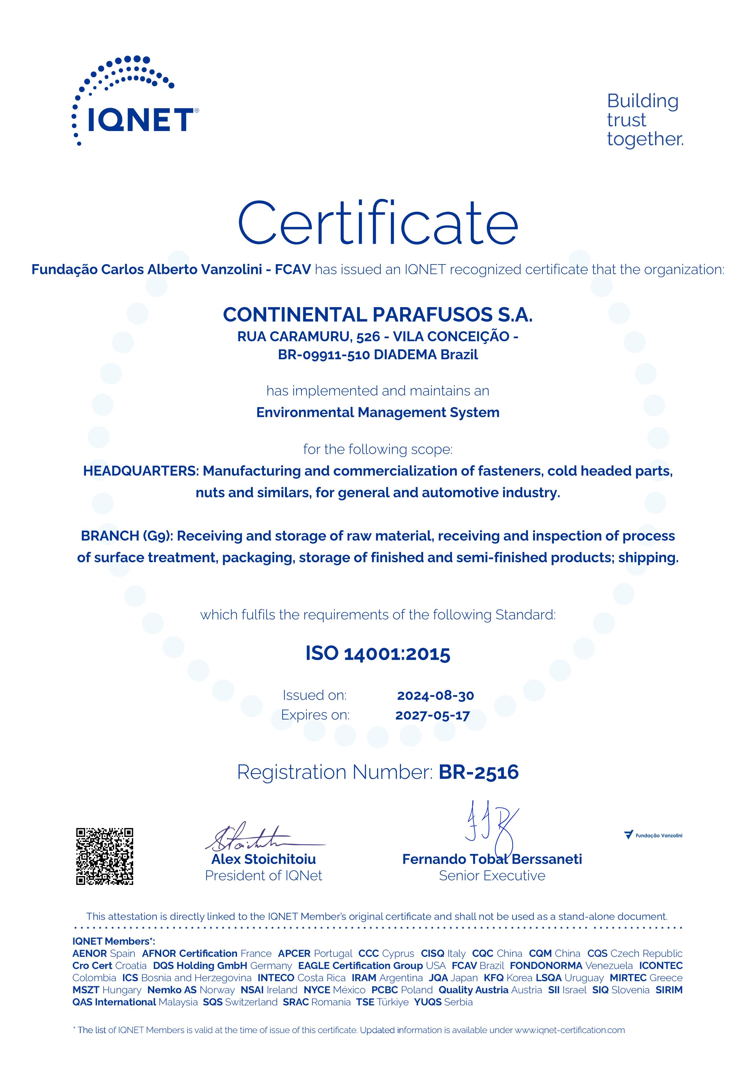 Continental Parafusos S.A.