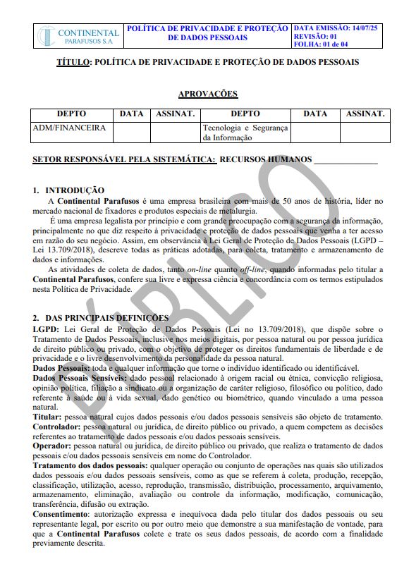 Continental Parafusos S.A.